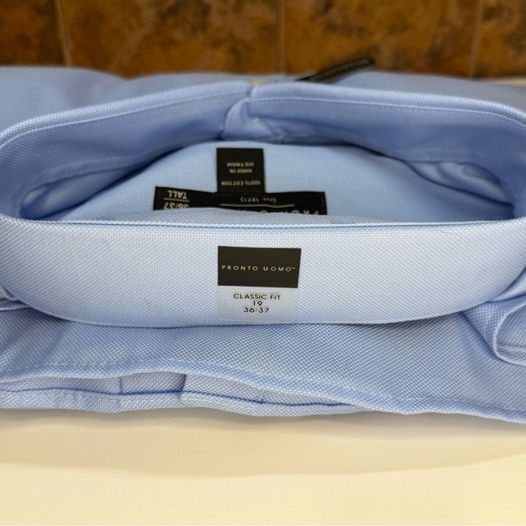 *NWT* Pronto Uomo Sky Blue Dress Shirt - Picture 4 of 4